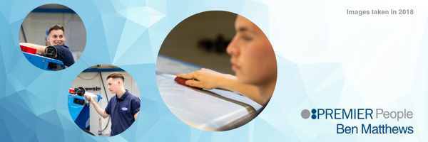 Ben working on a slitting machine in 2018