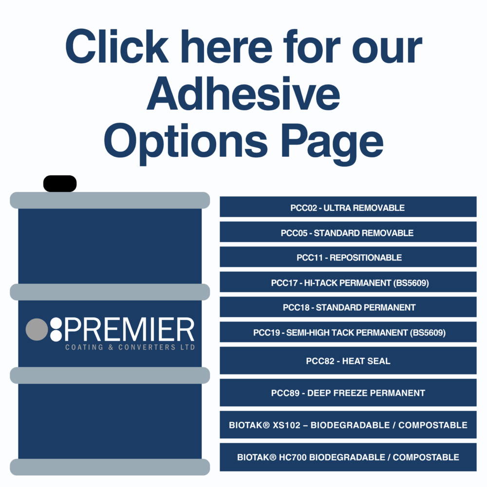 Inkjet materials Adhesive options for label stock at Premier Coatings