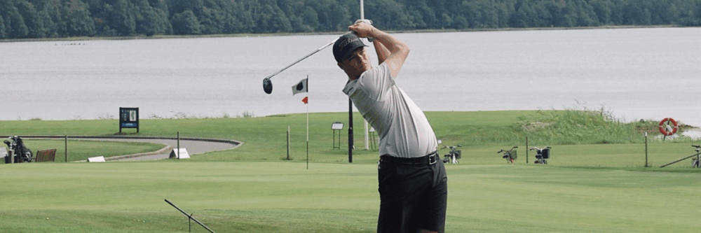 Premier People Lewis Flood golf shot